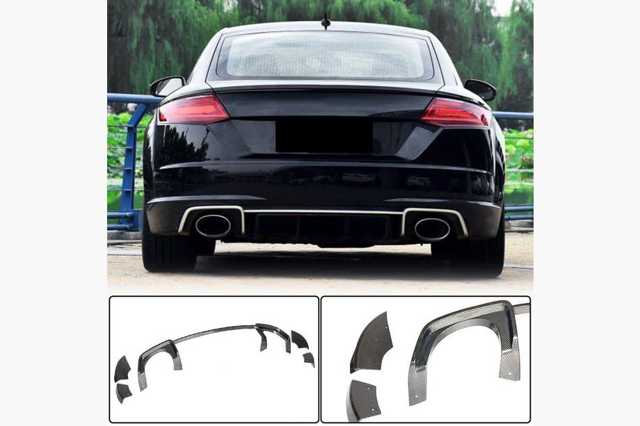 Audi TT 2014-2023 Rear Bumper Diffuser (for RS, 2016-2019, Dry Carbon) Image