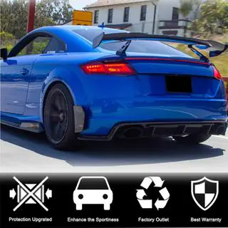 Rear Bumper Flap Extensions (for S-line/TTS/TTRS, 2014-2019, Carbon) photo 3