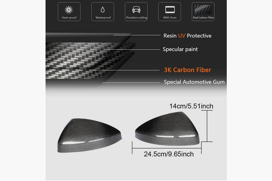 Audi TT 2014-2023 Mirror Covers Replacement (Carbon) V2 Photo 6