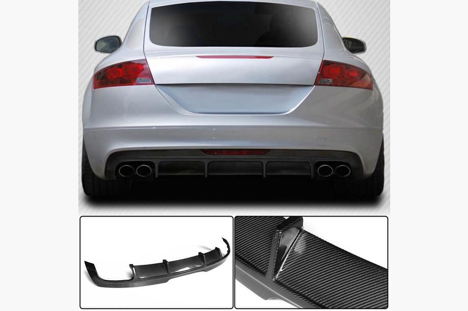 Audi TT 2006-2014 Rear Bumper Diffuser (Carbon) Image