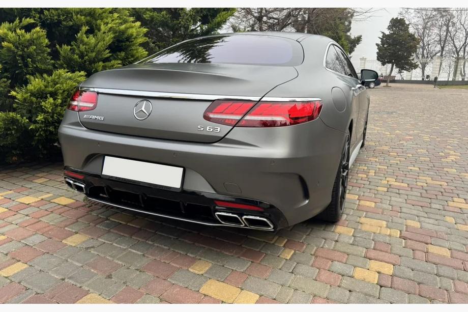 Mercedes S-class C217 Coupe 2014-2020 Rear Diffuser with Tips Silver (2018-2020) Image