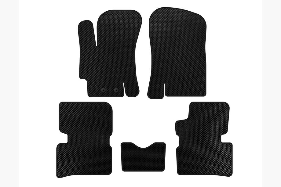 Hyundai Accent 2006-2010 EVA Floor Mats (SD, Black) Image