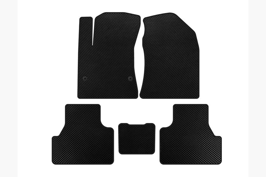 Hyundai Kona 2017-2023 EVA Floor Mats V2 (Electric, Black) Image