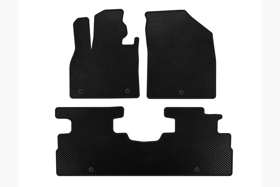 Hyundai Palisade 2018-2025 EVA Floor Mats (2 Rows, 7-Seater, Black) Image
