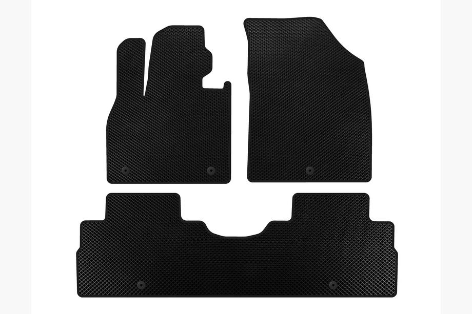 Hyundai Palisade 2018-2025 EVA Floor Mats (2 Rows, 8-Seater, Black) Photo 1