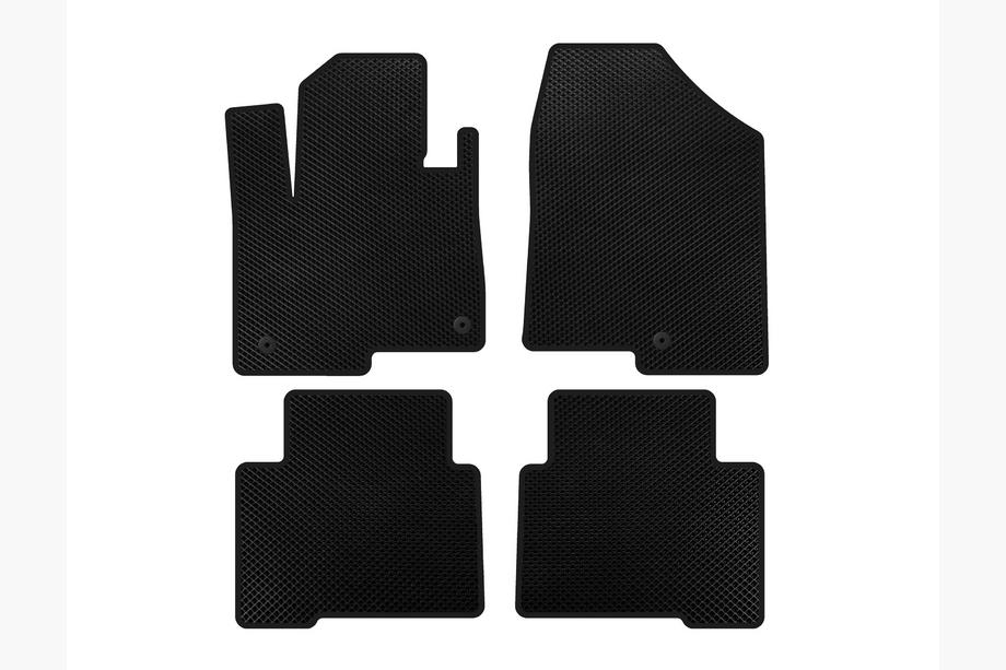 Hyundai Santa Fe 4 2018-2023 EVA Floor Mats (2 Rows, for Grand, Black) Image