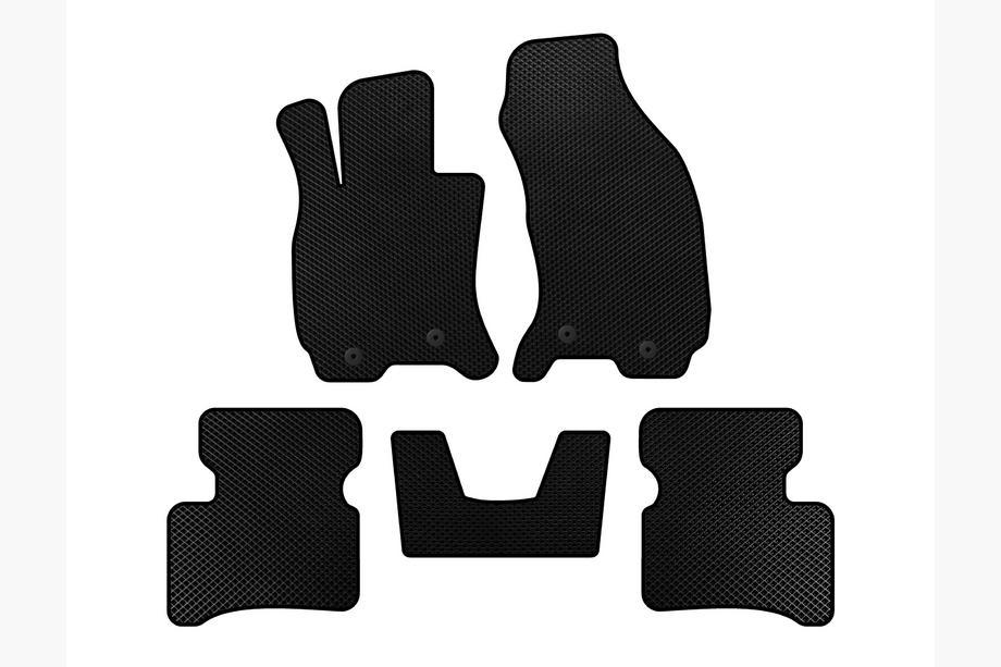 Jaguar X-Type 2001-2009 EVA Floor Mats (SD, Floor-Mounted Accelerator, Black) Image