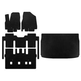 EVA Floor Mats (full interior, 8-seater, Black) Kia Sedona 2014-2020