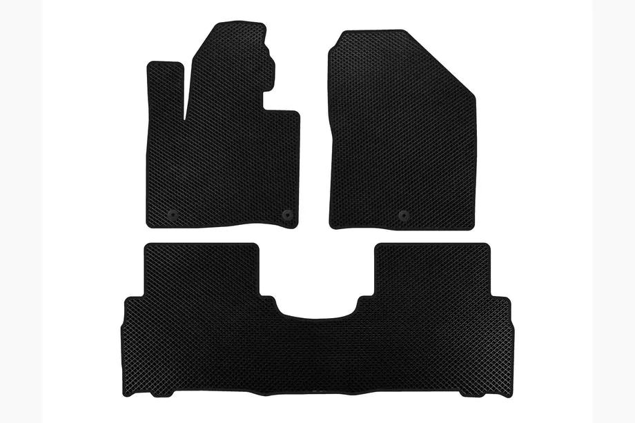 Kia Sorento III UM 2014-2020 EVA Floor Mats (2014-2018, 5-Seater, Black) Image