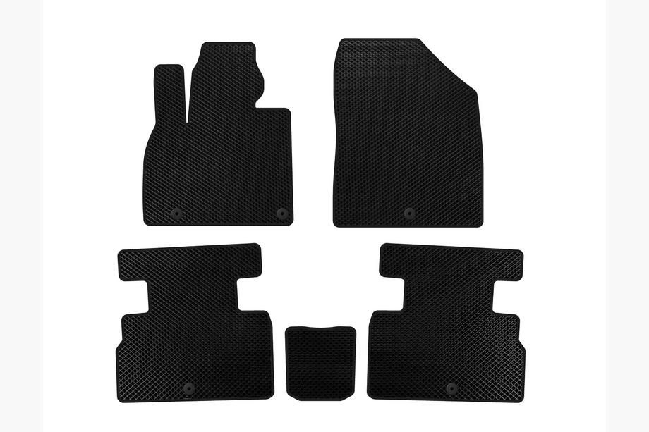 Kia Stonic 2017- EVA Floor Mats (2 Rows, 7-Seater, Black) Image
