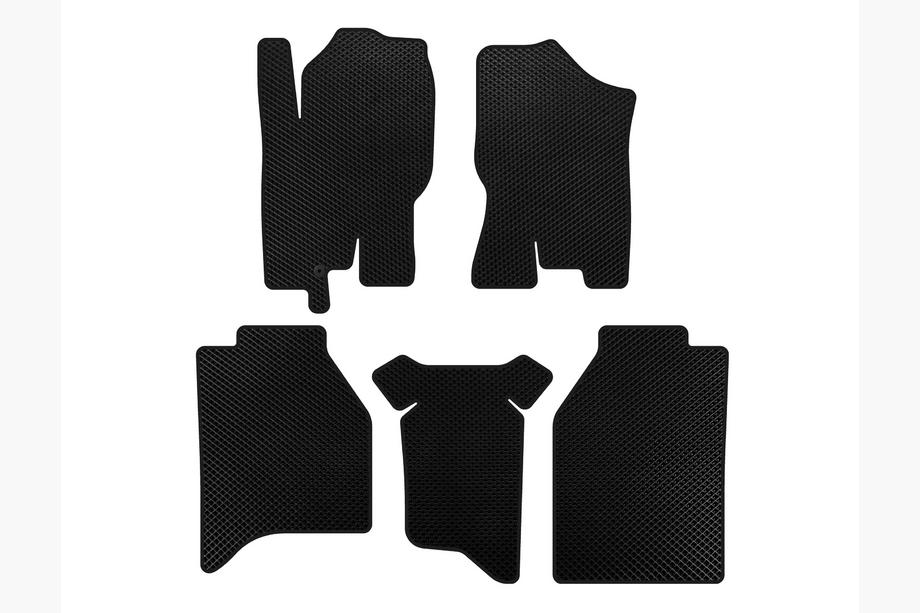 Nissan Navara 2006-2015 EVA floor mats (no compartments, black) Image