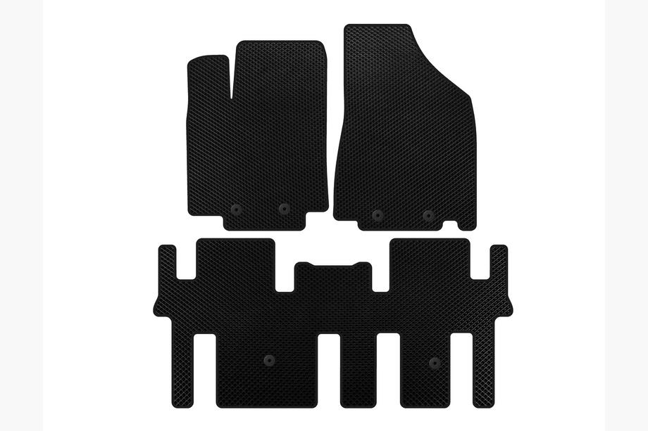 Nissan Pathfinder R52 2012-2021 EVA Floor Mats (2 Rows, Black) Image