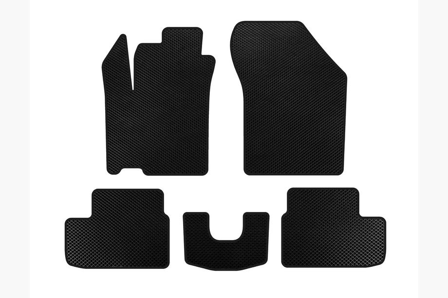 Opel Agila 2007-2015 EVA Floor Mats (HB, Black) Image