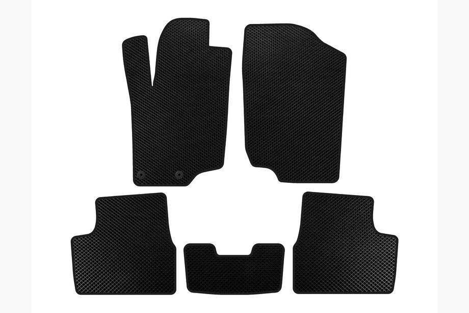 Peugeot 207 2006–2014 EVA Floor Mats (HB, 5-Door, Black) Image