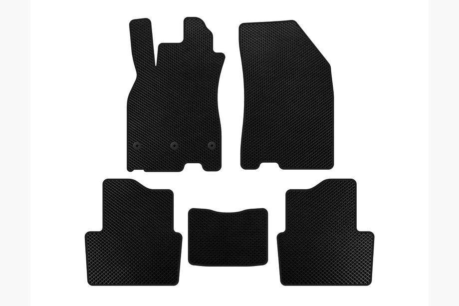 Renault Megane III 2009-2016 EVA Floor Mats (SD, Black) Image