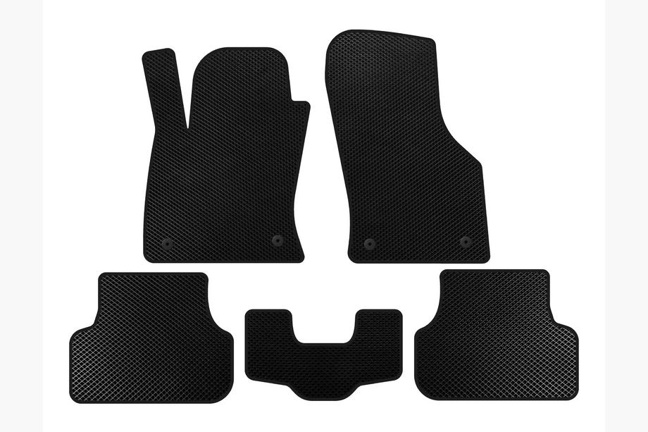 Seat Leon 2013-2020 EVA Floor Mats (2013-2016, SW, Black) Image
