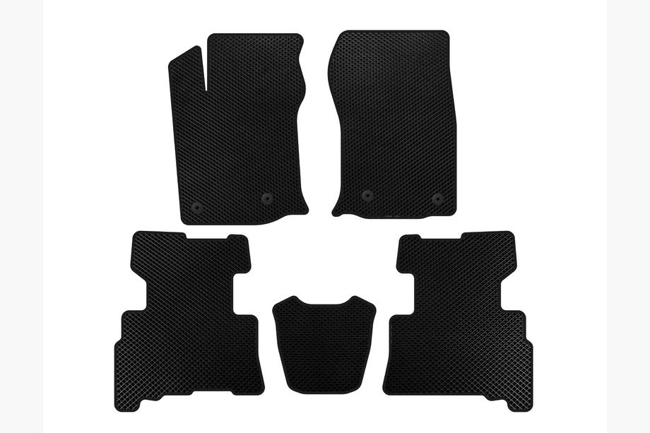 Toyota 4Runner 2009-2024 EVA Floor Mats (2 Rows, 2014-2024, 7-Seater, Black) Image