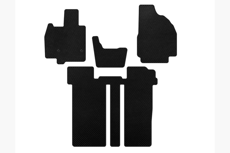 Toyota Previa 2006-2019 EVA Floor Mats (2 Rows, 6-Seater, Black) Image