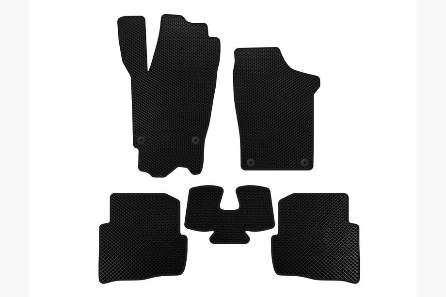 Volkswagen Fox 2003-2021 EVA Floor Mats (HB, 3-Door, Black) Image