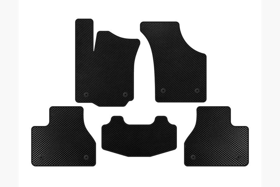 Volkswagen Phaeton 2002-2016 EVA Floor Mats (SD, Short Base, Black) Image
