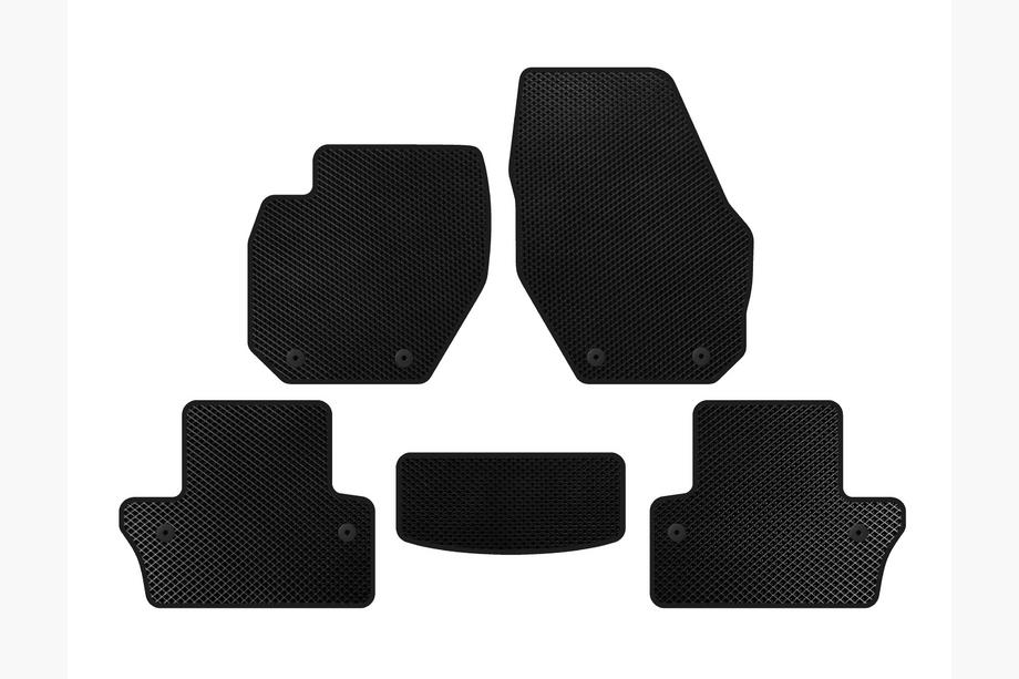 Volvo V60 2011-2018 EVA Floor Mats (SW, Black) Image