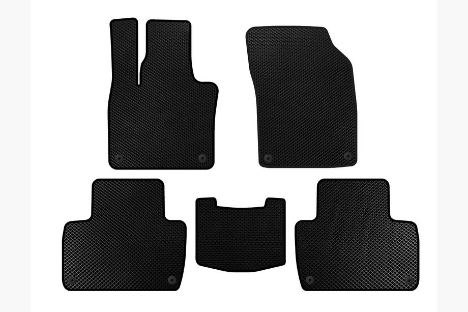 Volvo XC90 2015- EVA Floor Mats (2 Rows, Black) Image