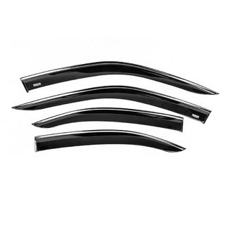 Window deflectors with chrome trim (4 pcs, Niken) Opel Mokka 2021- photo 1