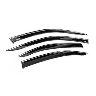 Window deflectors with chrome trim (4 pcs, Niken) Opel Mokka 2021- photo 3