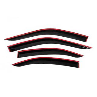 Window deflectors with chrome trim (4 pcs, Niken) Opel Mokka 2021- photo 4