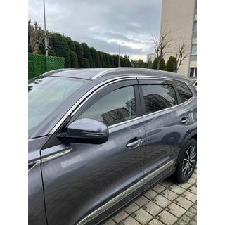 Window Deflectors with Chrome Trim (4 pcs, Sunplex Steinless)