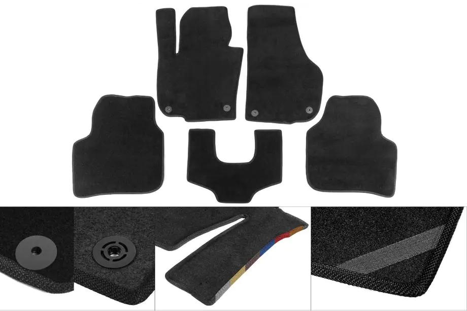 Nissan X-trail T31 2007-2014 Textile Floor Mats Premium (black) Image