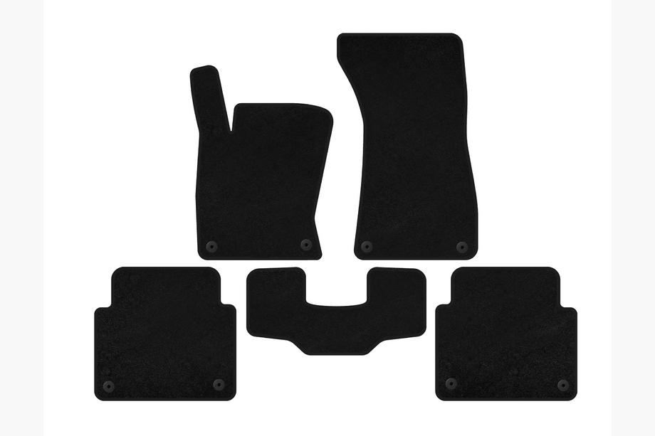 Audi A8 2002-2009 Textile Floor Mats Premium (Short, Black) Image