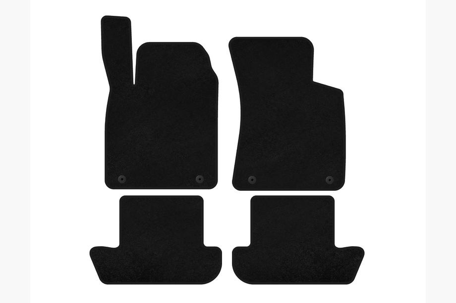 Audi TT 1998-2006 Textile Floor Mats Premium (Coupe, Black) Image