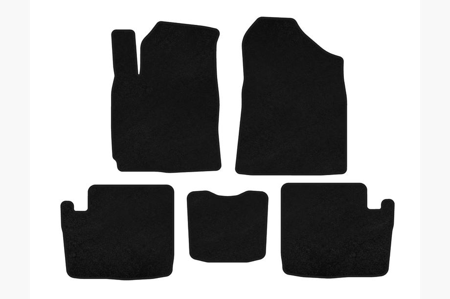Chery Tiggo 1 2005-2016 Premium Textile Floor Mats (2005-2009, Black) Image