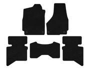 Dodge RAM (DS/DJ/D2) 2009–2024 Textile Floor Mats Premium (2009+, 5-seater/Double Cab, Black) photo 1