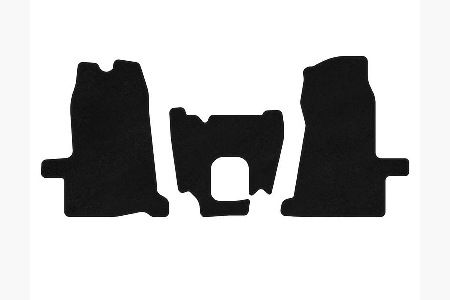 Ford Transit 2000–2014 Textile Floor Mats Premium (2000-2006, 1+1, Manual, Black) Image