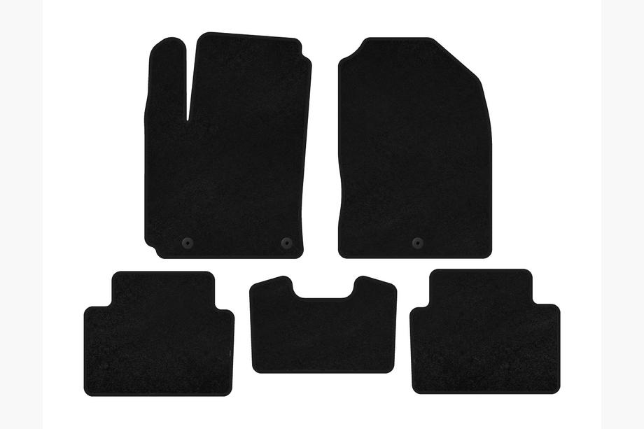 Hyundai Kona 2017-2023 Textile Floor Mats Premium (2017-2020, Petrol, Black) Image