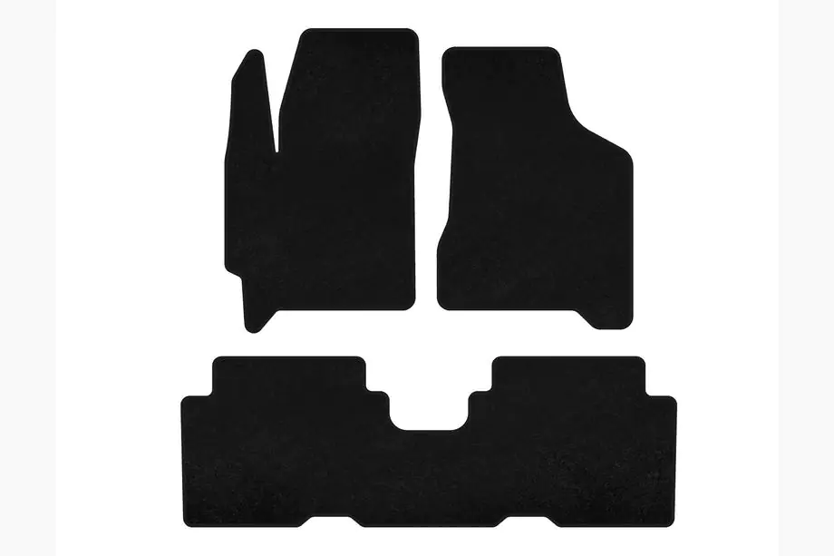 Kia Carens 1999-2012 Textile Floor Mats Premium (Black) Image