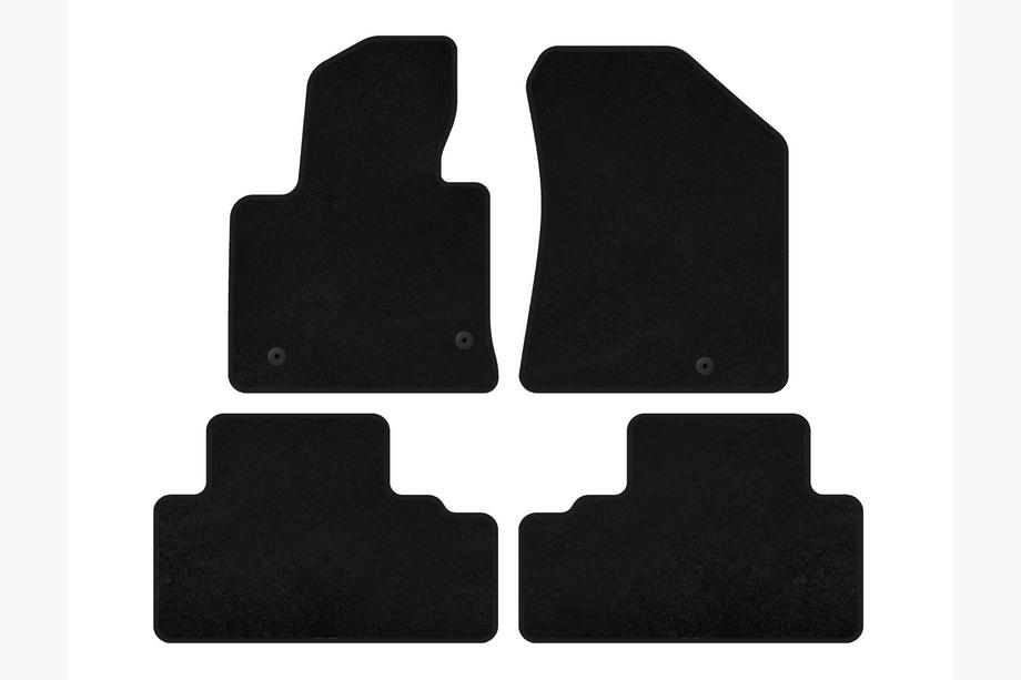Kia Carens 2012- Textile Floor Mats Premium (black) Image