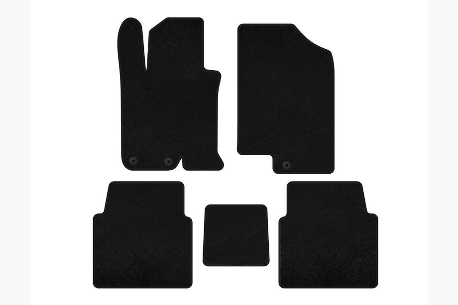Kia Optima 2010-2016 Textile Floor Mats Premium V-1 (SD, Black) Image