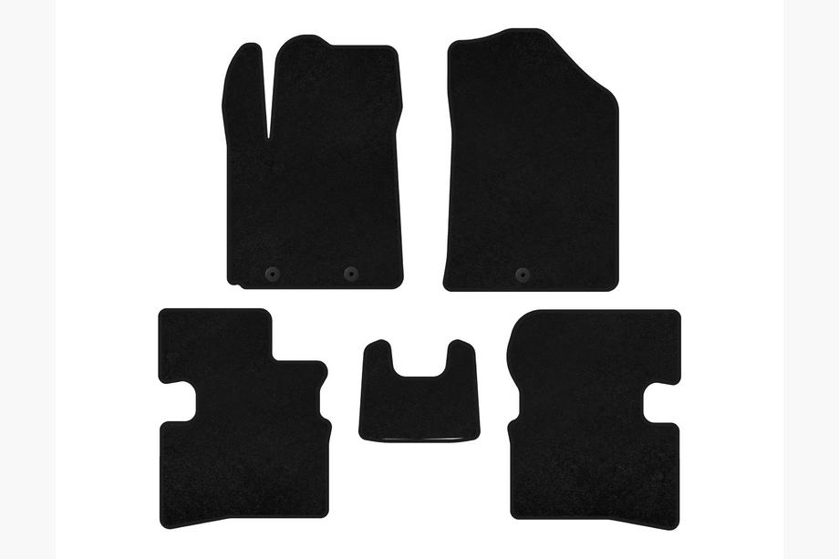 Kia Picanto 2004-2011 Premium Textile Floor Mats (2009-2011, HB, Black) Image