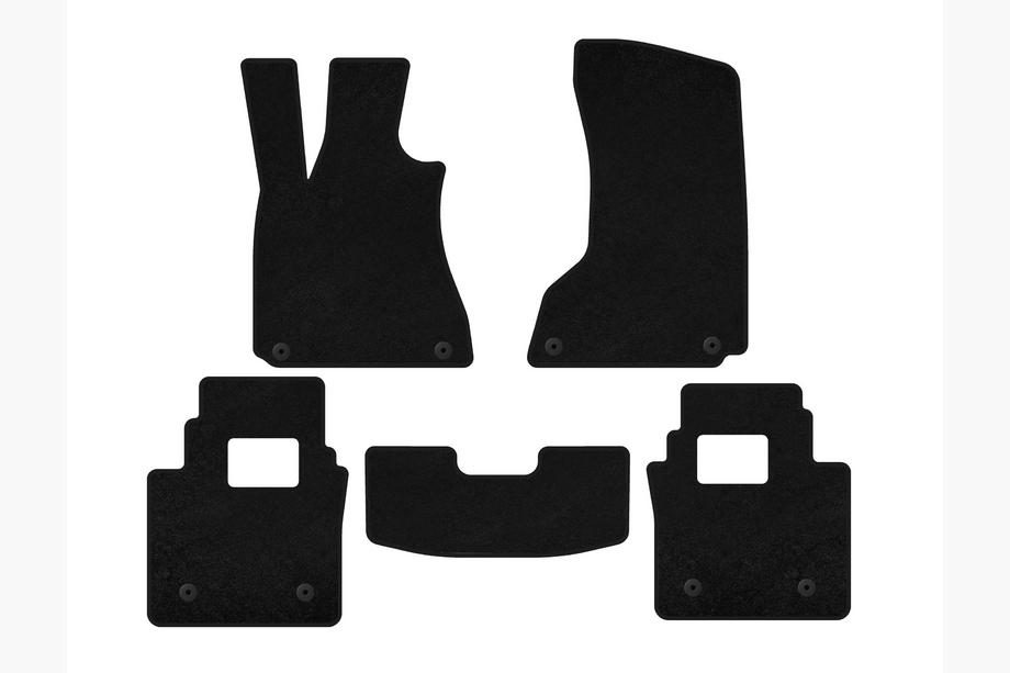 Maserati Quattroporte 2013-2023 Textile Floor Mats Premium (SD, Black) Image