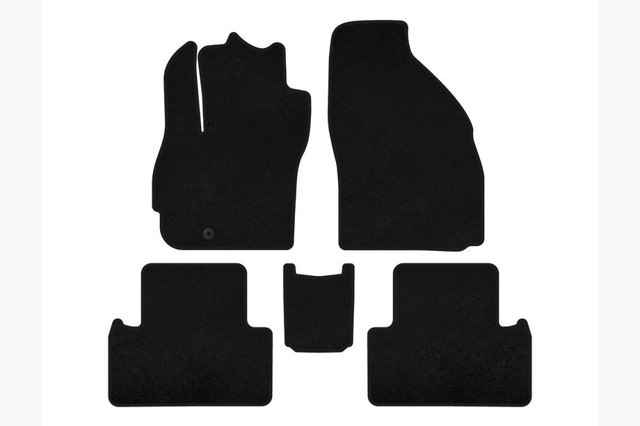 Mazda 5 2005-2009 Textile Floor Mats Premium (2 Rows, 7-Seater, Black) Image