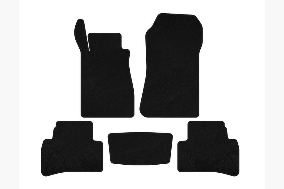 Mercedes CLK W208 1997-2002 Textile Floor Mats Premium (Coupe, Black) Image