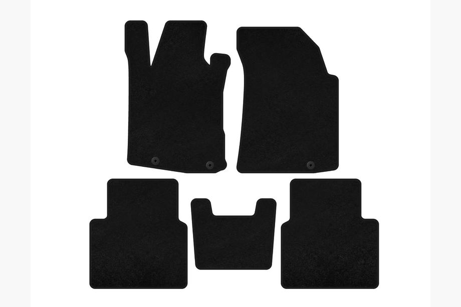 Nissan Maxima 2015-2023 Textile Floor Mats Premium (SD, Black) Image