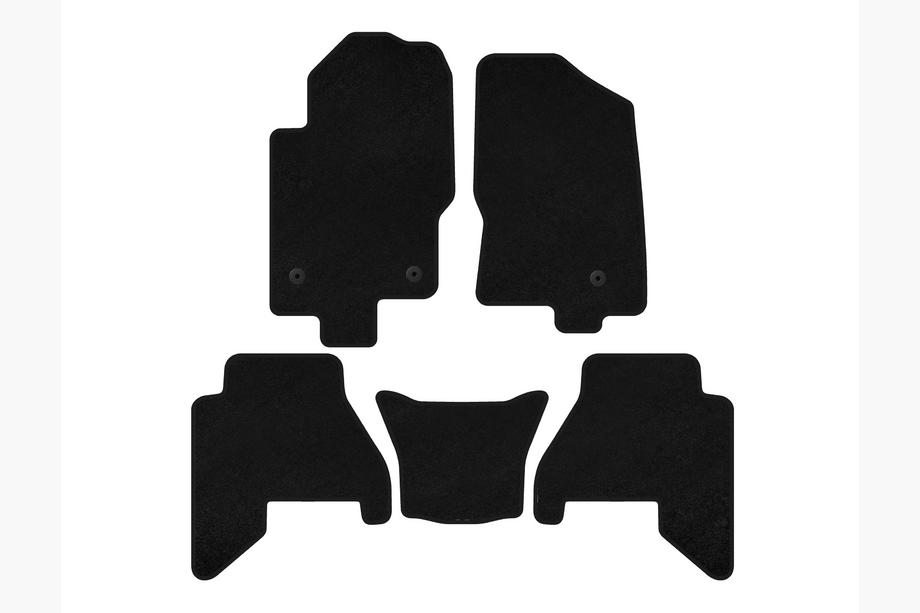 Nissan Pathfinder R51 2005-2014 Premium V2 textile floor mats (2 rows, black, 2010-2014) Photo 1