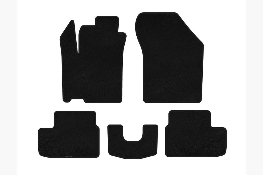 Opel Agila 2007-2015 Textile Floor Mats Premium (HB, Black) Image