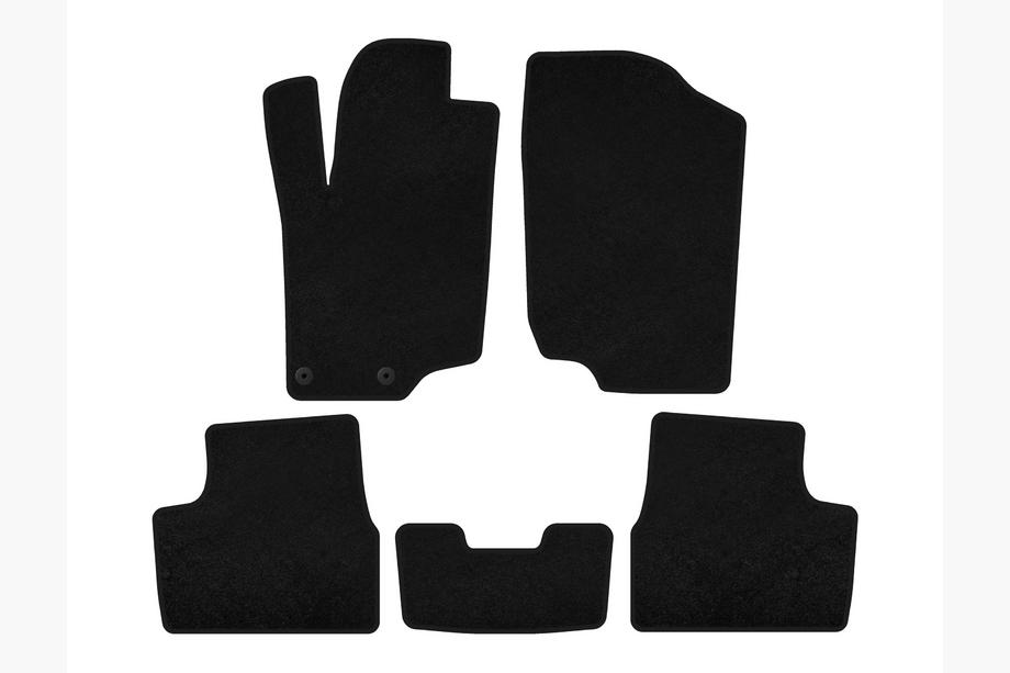 Peugeot 207 2006–2014 Textile Floor Mats Premium (HB, 5-door, Black) Image