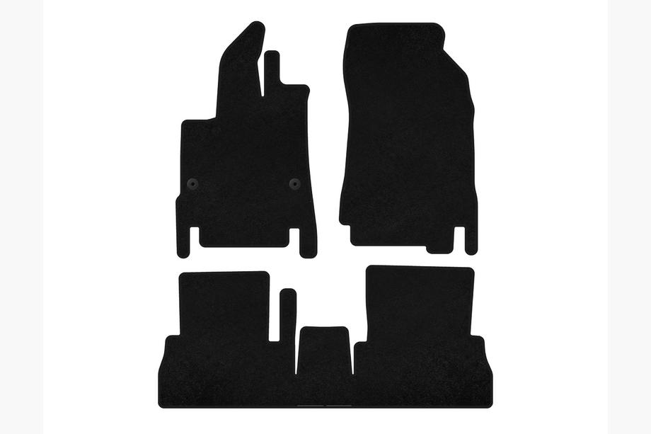 Peugeot Partner/Rifter 2019- Textile Floor Mats Premium (7-Seater/Long Wheelbase, Black) Image