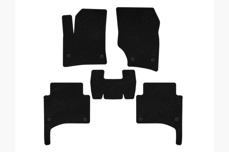 Porsche Cayenne 2003–2010 Textile Floor Mats Premium (Black) Image
